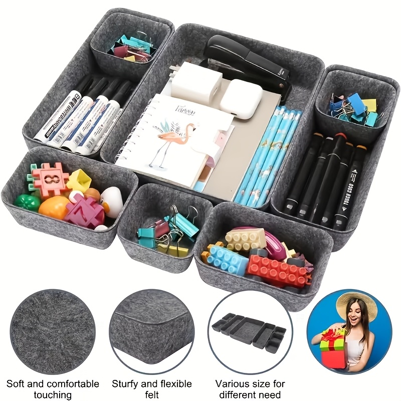 Caixa Organizadora de Feltro p - Home Office Work Table avaliação e preço