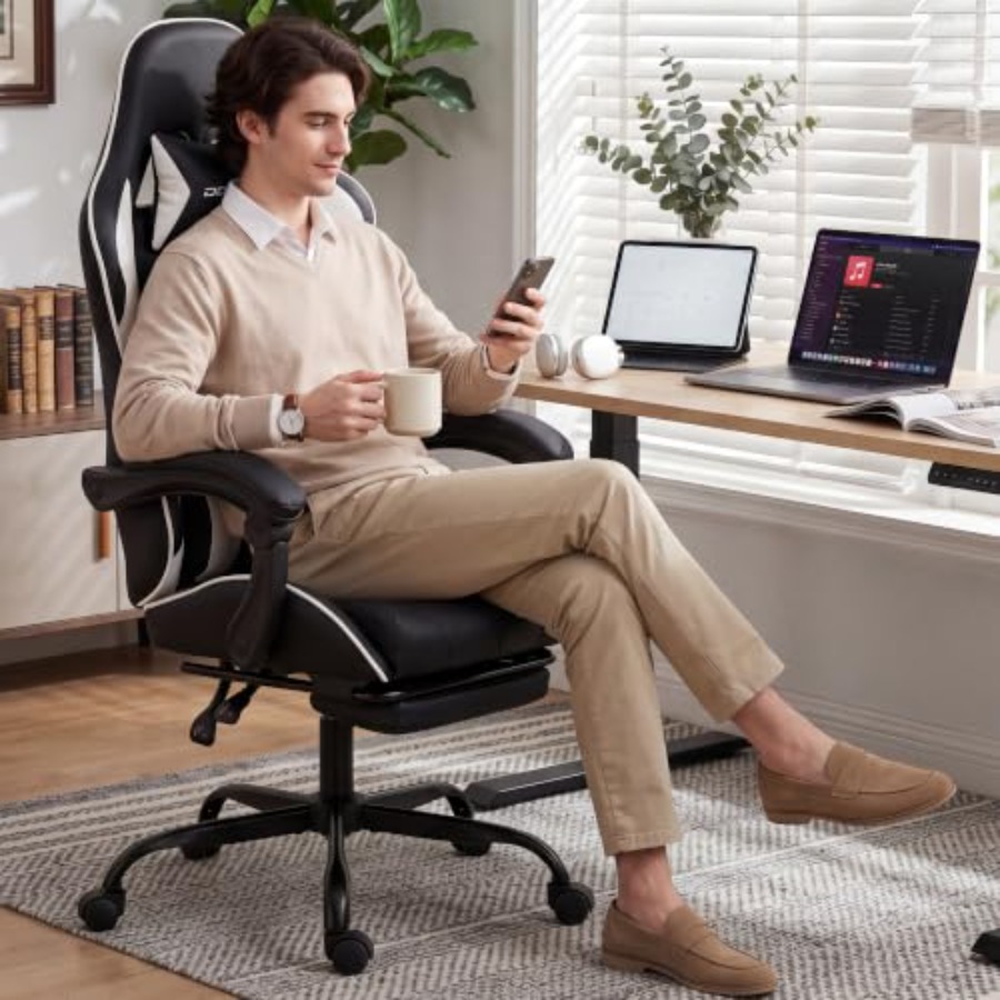 Cadeira de jogos com apoio par - Ergonomic Office Chair avaliação e preço