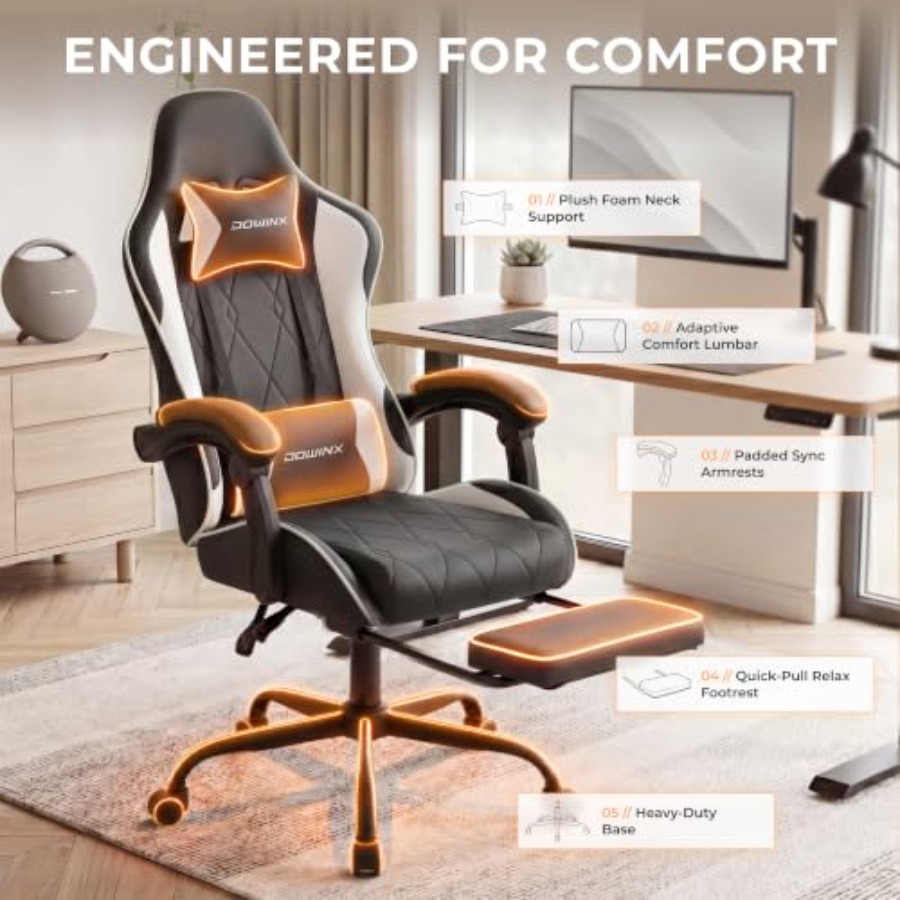 Cadeira de jogos com apoio par - Ergonomic Office Chair avaliação e preço