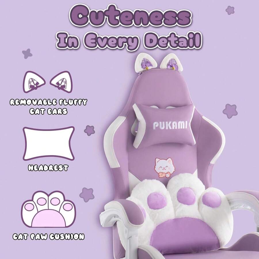 Cadeira de jogos cor-de-rosa c - Ergonomic Office Chair avaliação e preço