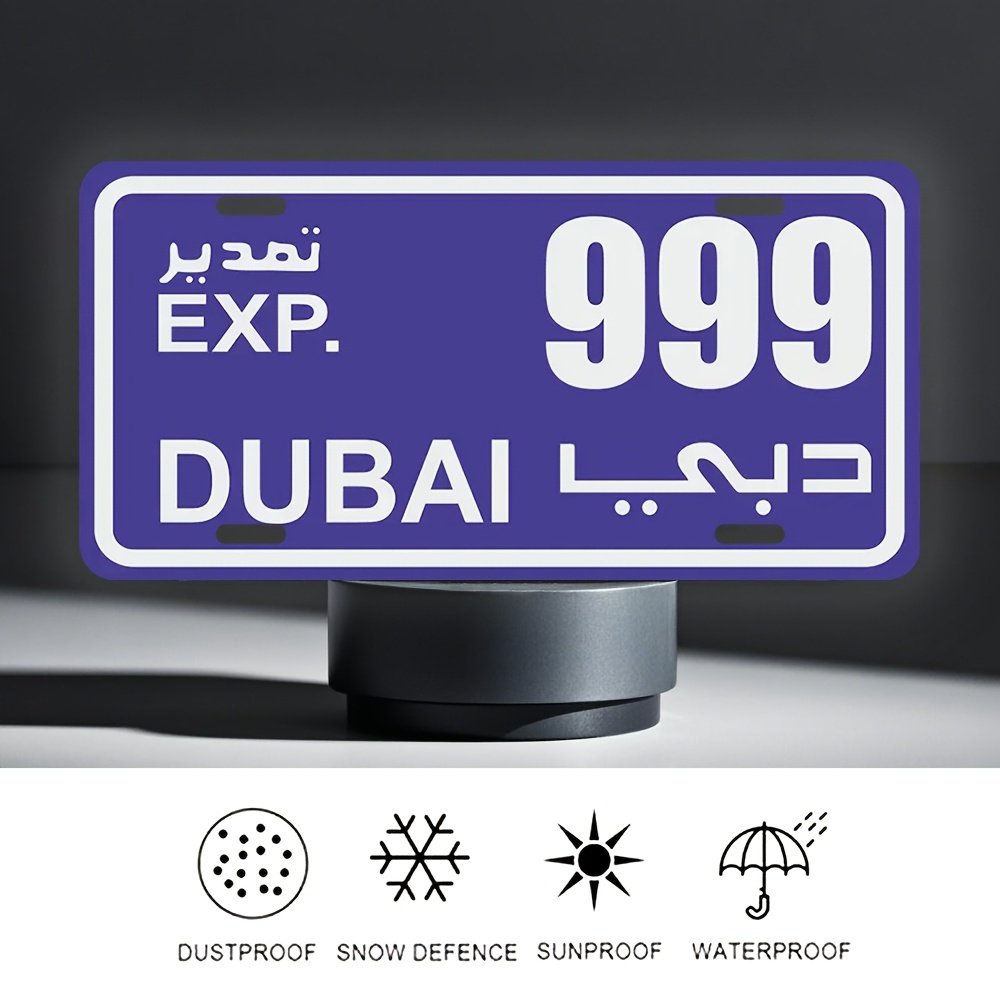 Placa de Metal Vintage com Pla - Home Office Dubai avaliação e preço