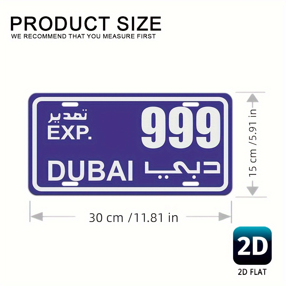 Placa de Metal Vintage com Pla - Home Office Dubai avaliação e preço